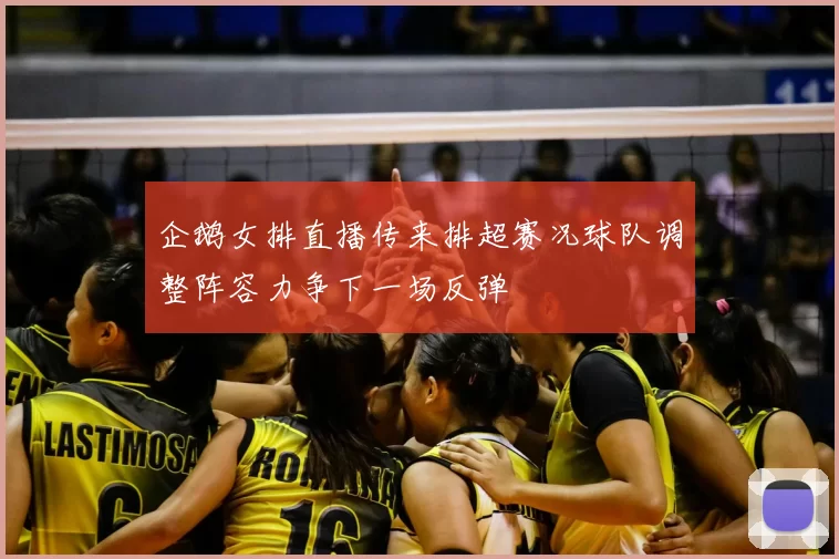 企鹅女排直播传来排超赛况球队调整阵容力争下一场反弹
